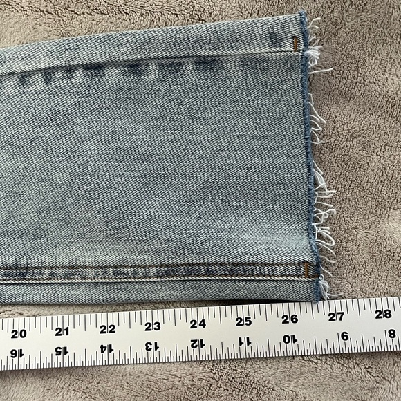 NEW GENERATION LOVE justine denim pants in light blue wash white buttons Size 24 - Picture 16 of 16